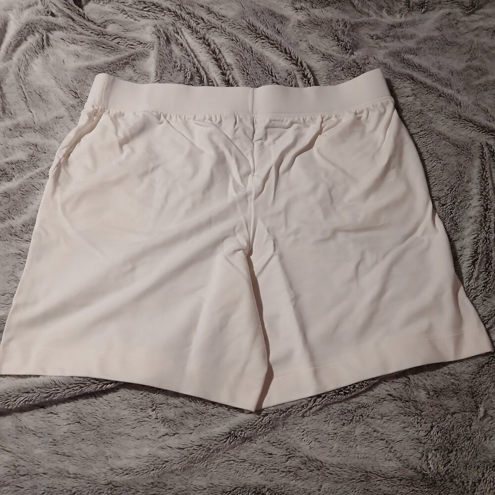 Sport Savvy Women's Eyelet Pocket Pull On Knit Shorts White SZ XL - Picture 4 of 6